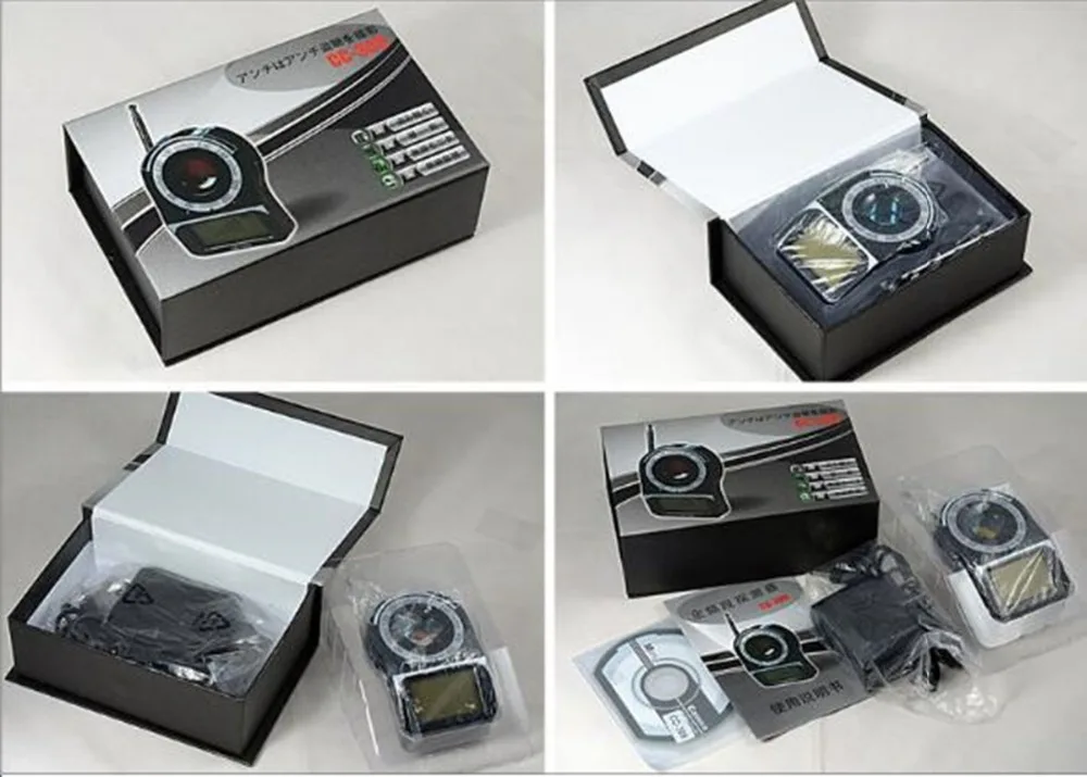 RF Detector Anti-Spy Signal Bug Hidden Camera Laser Lens GSM Device Finder - Mute Vibration + Beep + LED indicator