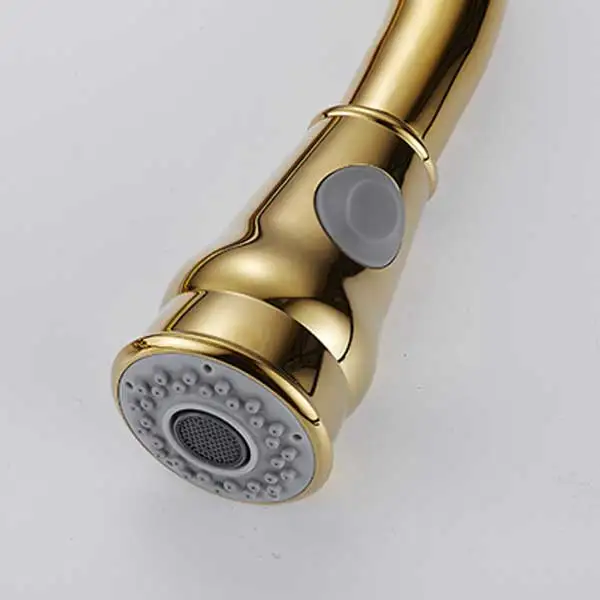 Kitchen Faucet Accessories Black Kitchen Spray Head Pull Out Faucet Dual Spray Spout Golden