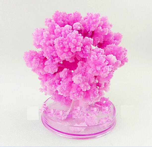 2019 10x8cm Magical Artificial Sakura Paper Trees Christmas Growing Tree Desktop Cherry Blossom Magic Kids Toys Japanese 5PCS