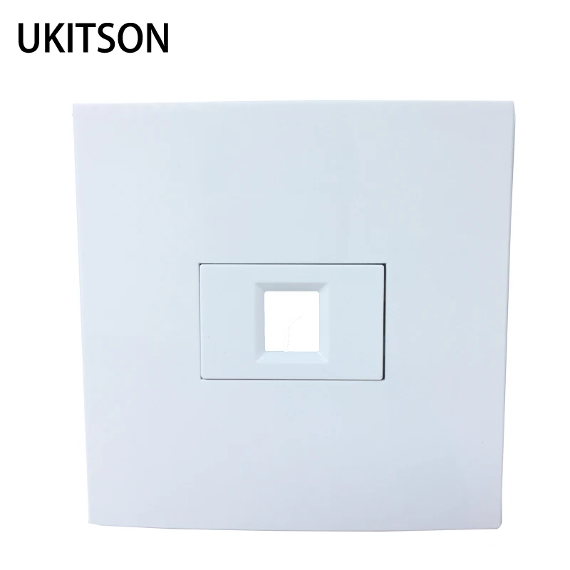 One Gang Wall Plate Faceplate Blank Socket 86x86mm Suit For 1 Port RJ45 RJ11 Phone Keystone Outlet Panel In White