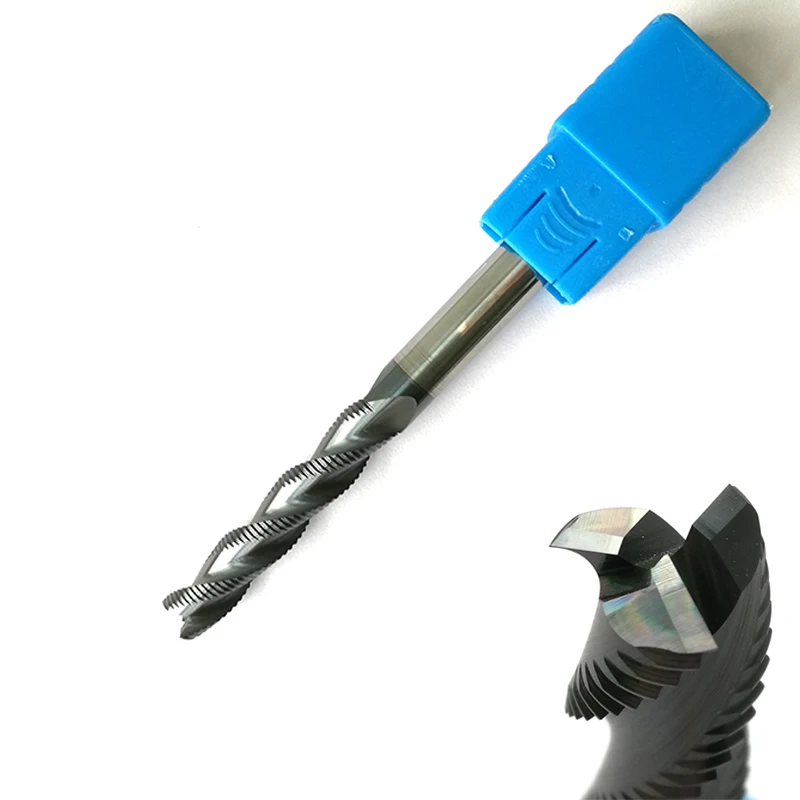 10mmx45mm HRC45 Roughing End Mills 3 flutes Milling cutters CNC rough EndMill Tools Carbide router bits milling bits