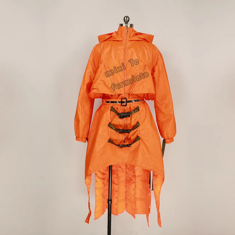 

The orange dupont personality bandage of the coat bar nightclub concert singer dancer's costume