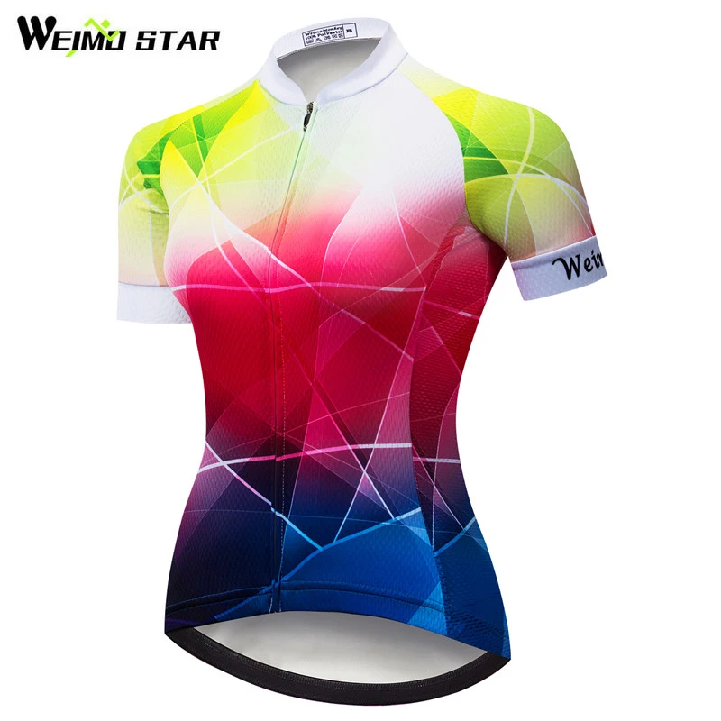 Weimostar 2019 Cycling Jersey Women Team Racing Cycling Clothing Ropa Ciclismo Summer Short Sleeve MTB Bike Jersey Bicycle Shirt