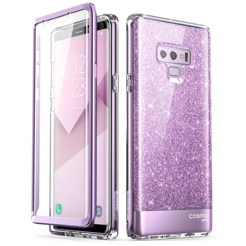 For Samsung Galaxy Note 9 Case i-Blason Cosmo Full-Body Glitter Marble Bumper Protective Cover with Built-in Screen Protector