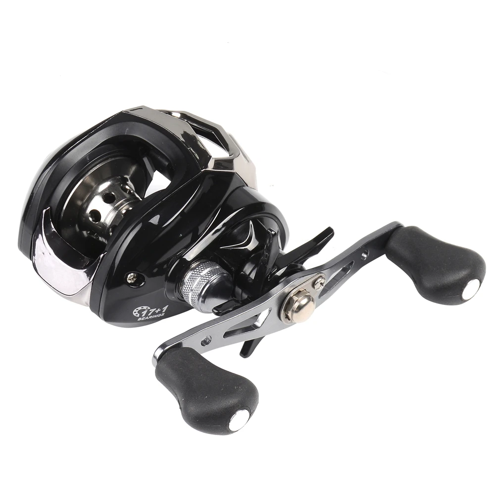 

HiUmi Baitcasting Reel 4.5kg Drag 7.1:1 Gear Ratio Magnetic Brake Saltwater Freshwater Baitcaster Fishing Reel