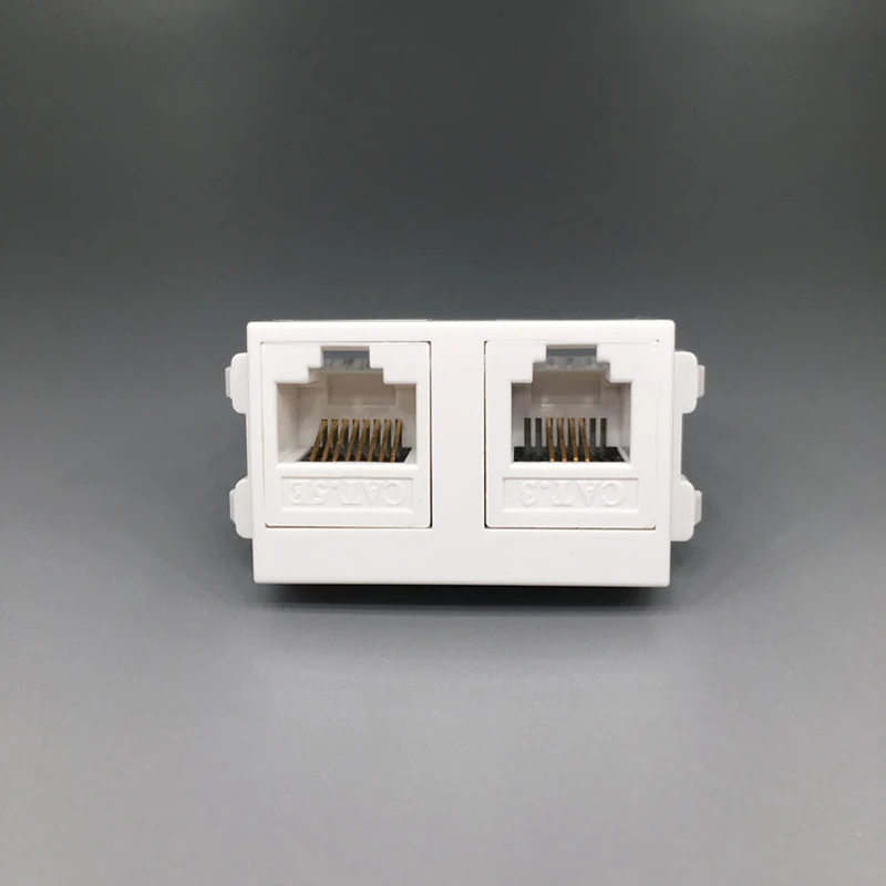 โมดูลอีเธอร์เน็ต RJ45 CAT5E ที่มีคุณภาพพร้อม23x36mm ขั้วต่อหลอดไฟ LED โทรศัพท์ RJ11 CAT3