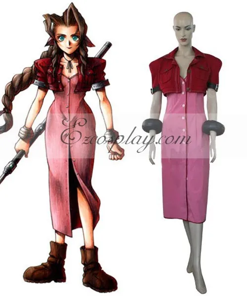 

Final Fantasy VII Aerith Cosplay Costume E001