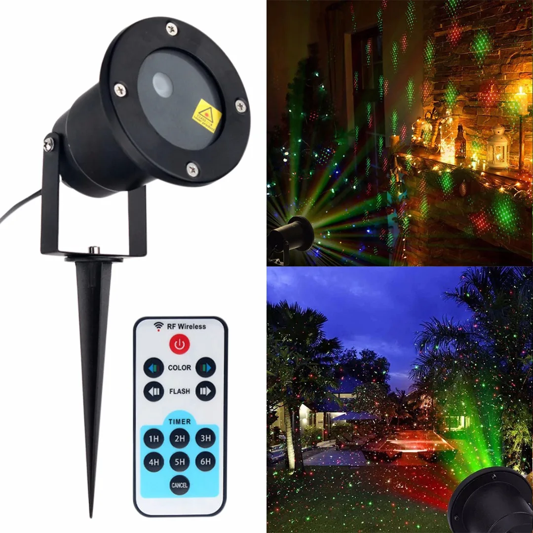 Waterproof Outdoor Moving Projector Laser LED Garden Christmas Light Stage Light