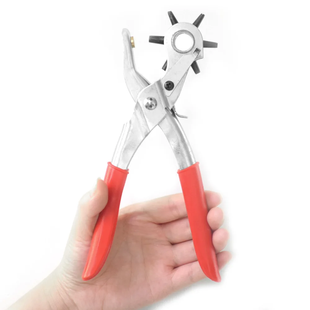 Multifunction Metal Hole Punch Pliers Revolving Manual  Round Hole Tool Household Leather Belt Puncher