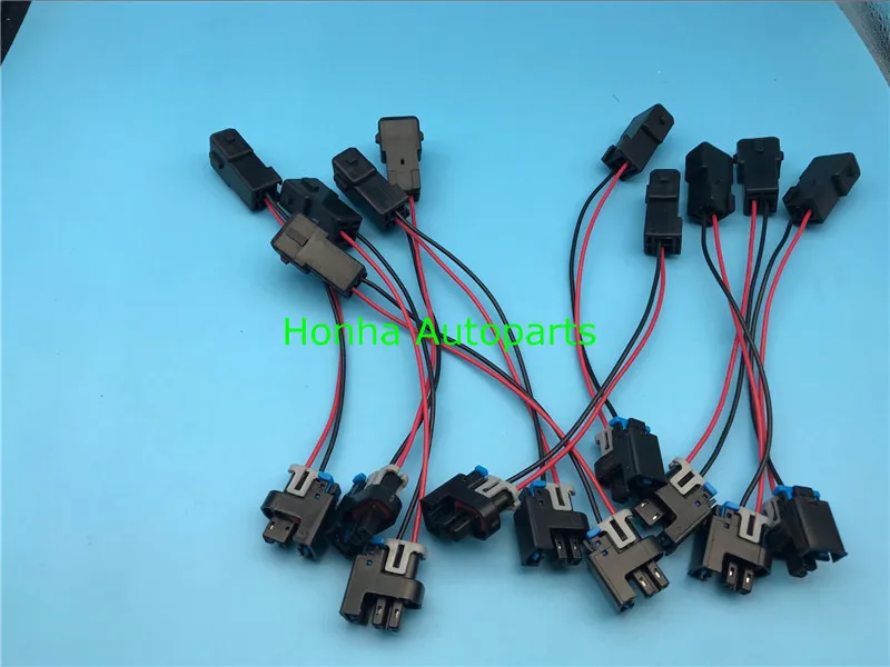 

10/20/50/100 pcs LQ9 5.3 Injectors to LS1 LS6 LT1 EV1 wire Harness Adapters 2 pin male to female connector with 15cm 18 AWG wire