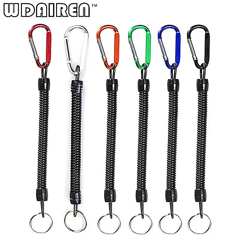 1Pcs Fishing Lanyards Boating Ropes Kayak Camping Secure Lip Grips Tackle Fish Tools Fishing Accessory Carabiner PJ-222