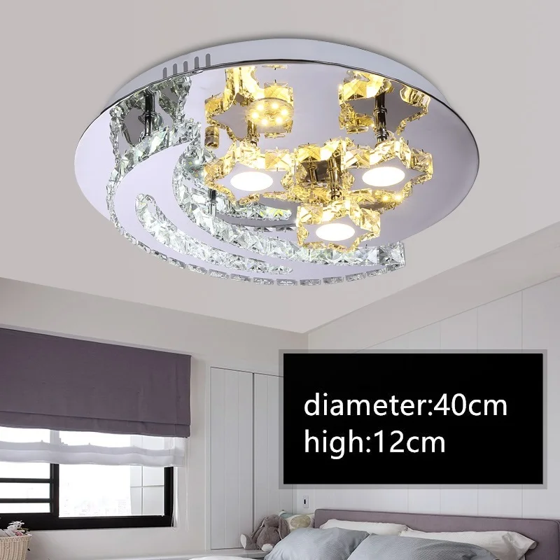 

IWHD K9 Crystal Lamp Modern ceiling Light Fixtures LED Ceiling Lamps Bedroom Luminaire Plafonnier Living Room Lampara Techo