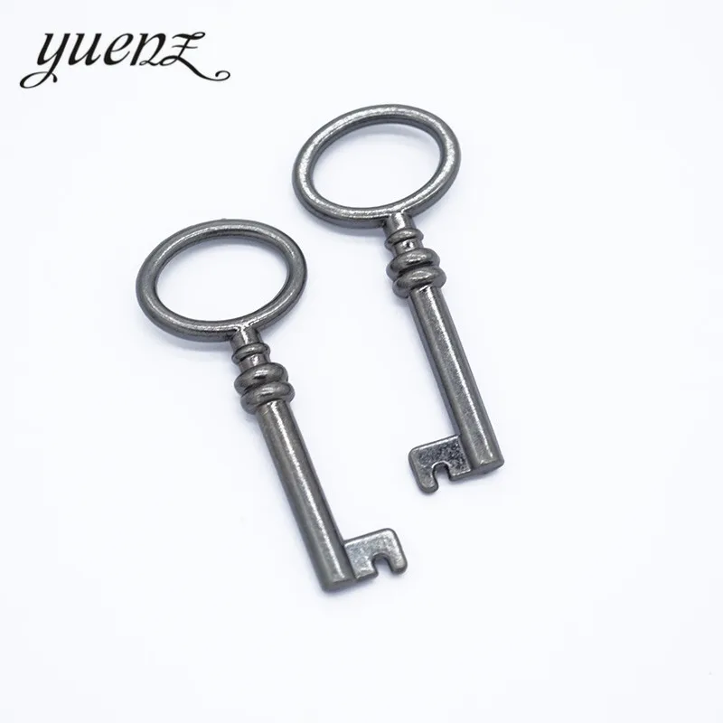 YuenZ 8pcs 3 colour Antique bronze key Pendant Alloy DIY Fashion charm Bracelet Necklace Jewelry Accessories 41*17mm O258