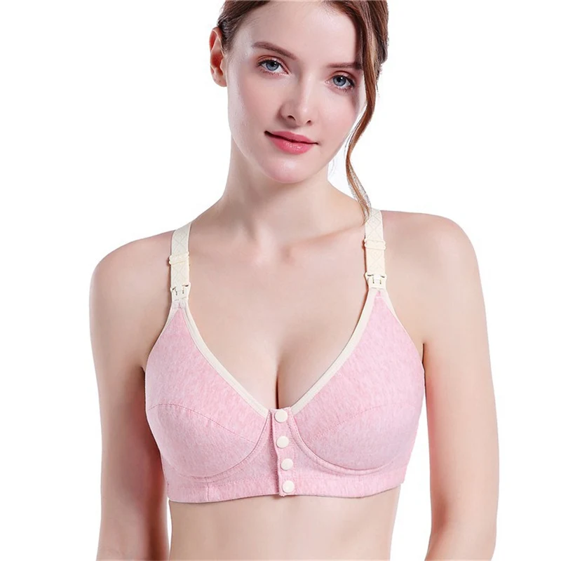 De maternité soutien-gorge de maternité vêtements femmes enceintes Femmes Doux Alimentation Sommeil Soutiens-gorge Fil Allaitement Sans Soutien Gorge culotte de sous-vêtements Soutien-gorge d'allaitement boutonné