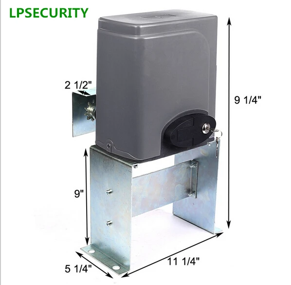 LPSECURITY 600kg chain drive sliding gate opener/electric gate motors 120V 230V with two remote controls 6m/20ft chains