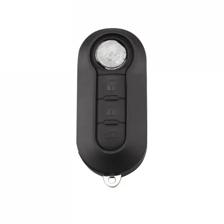 3 botões keyless remoto chave caso sem corte flip chave do carro com chip fob pcf7946 e bateria para fiat 500 grande punto 2010-2017