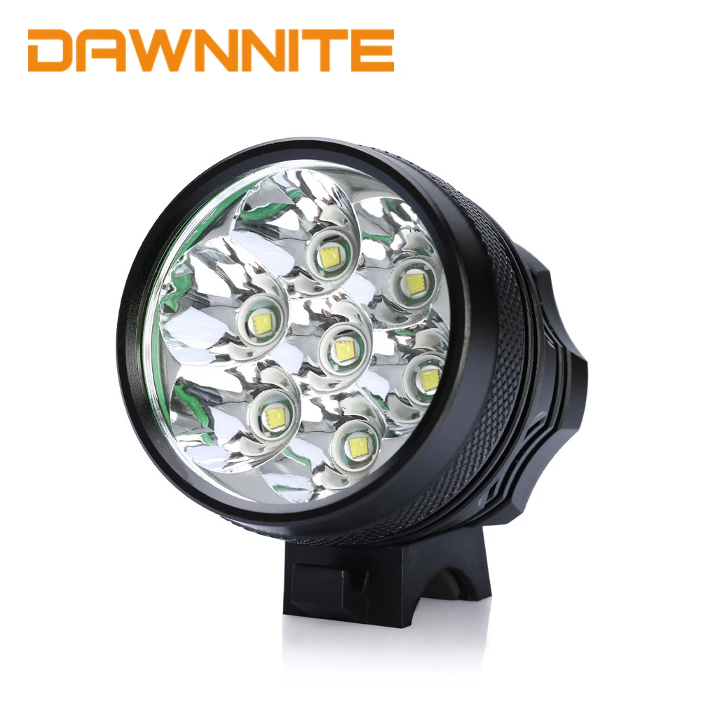 New Bicycle Front Light 7x CREE XM-L T6 LED Bike Headlight 8400 Lumen Mountain Bike Lamp + 10000mAh Waterproof Battery Pack