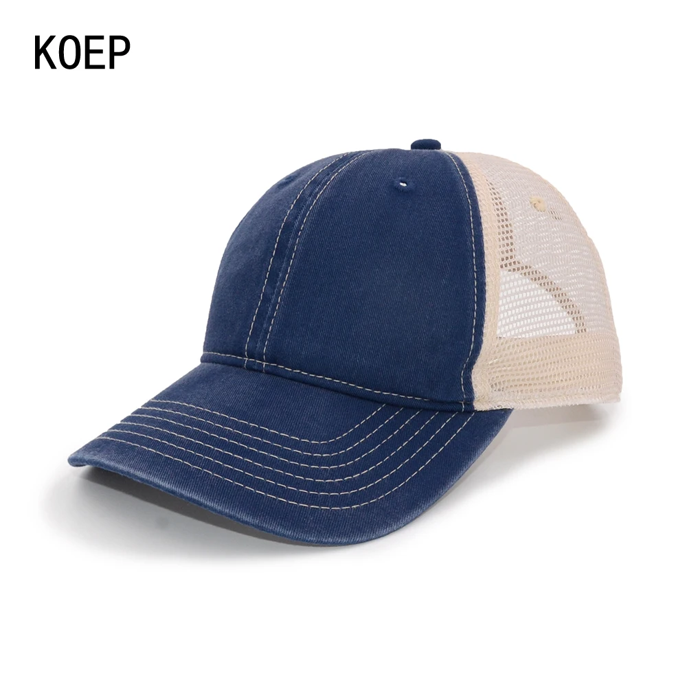 

KOEP Breathable Nylon Mesh Baseball Caps For Men Cotton Washing Women Snapback Caps Outdoor Sport Adjustable Outdoor Net Hats