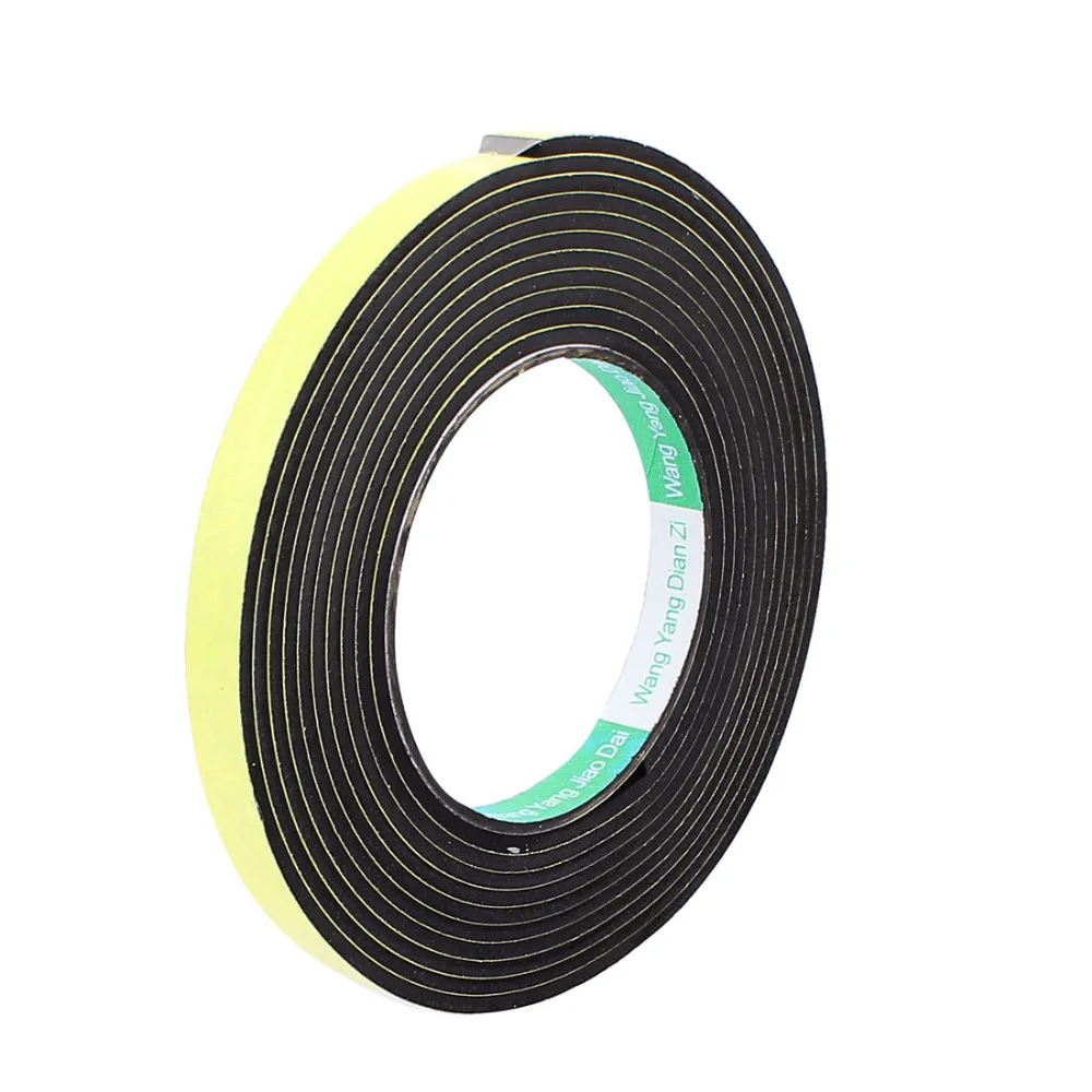 1cm Width Single Sided Adhesive Tape Weather Sticky Stripping Sponge Foam Rubber Strip Neoprene Tape Door Seal