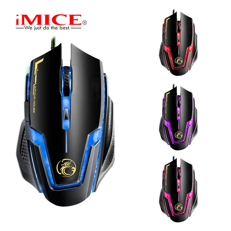 

IMICE Brand A9 USB1.8M Professional Gaming Optical Wired Mouse Suitable For PC And Laptop LOL Dota Gamers