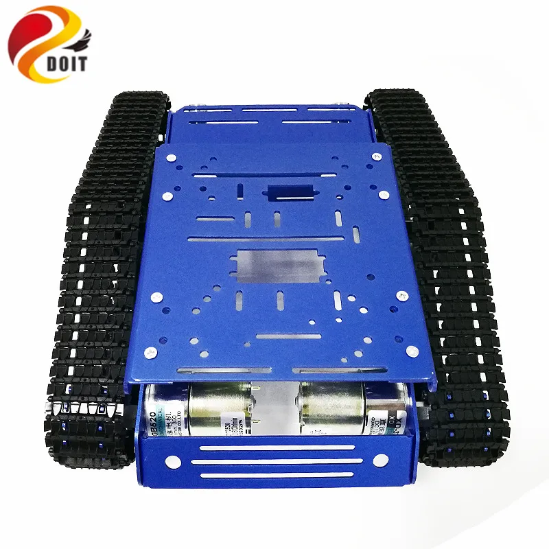 追跡ロボットシャーシ,アルミニウム合金フレーム,12V,320rpm,ハイパワー,プラスチックトラック,ロボットプロジェクトデザイン用