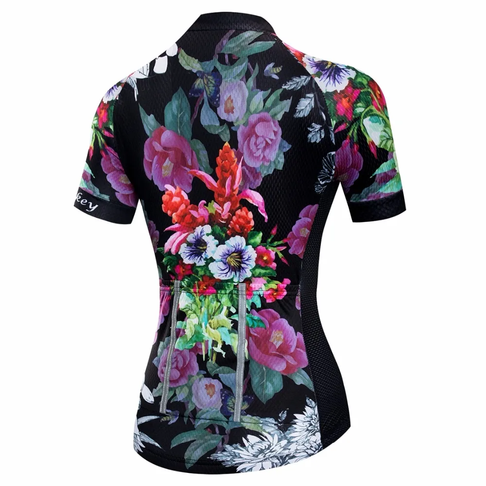 Weimomonkey 2019 cycling jersey youth Short sleeve Women Bike jersey Cycling MTB Top Maillot Breathable Summer racing Top Flower