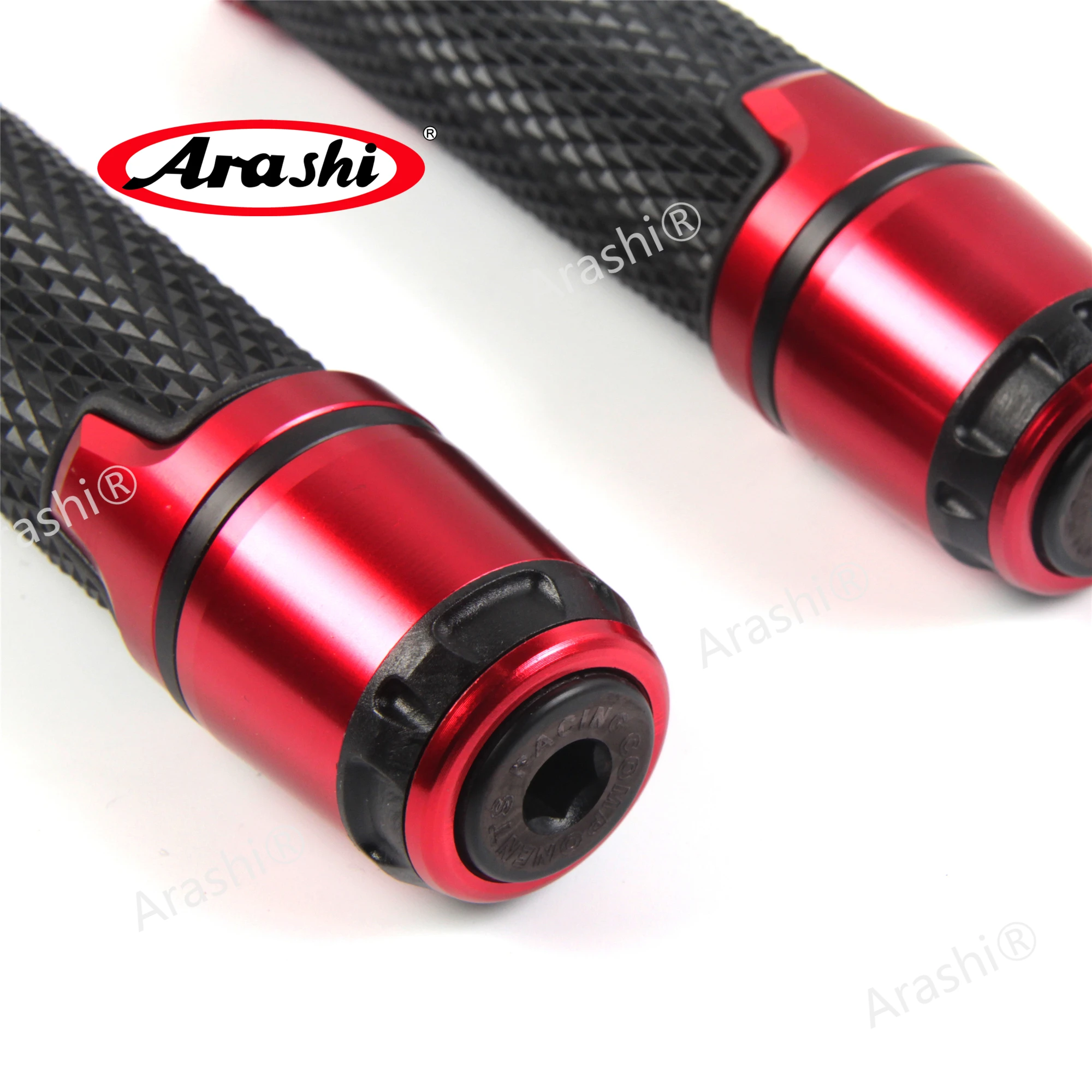 Arashi 22cm Universal Handlebar Grips Rubber Handle Grip Tube Accessories For Kawasaki Z800 Z900 Z1000 ZX6R ZX10R ZX14R Z750