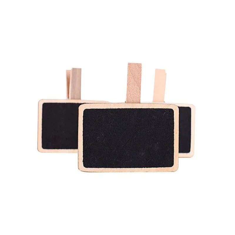 500PCS MINI CLIP PEG WOODEN SMALL BLACKBOARD CHALKBOARD CHALK WEDDING PARTY OFFICE SCHOOL DECORATION ZA5502