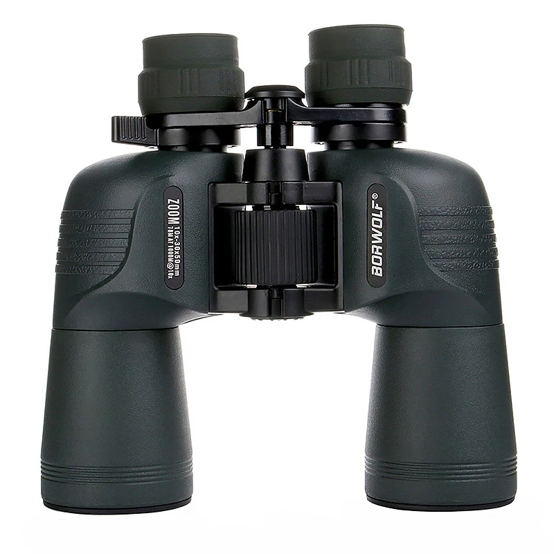 Compact Zoom Binocular Telescope 10-30X50 HD Waterproof Lll Night Vision Zooming Binoculars Outdoor Camping Hunting Telescope