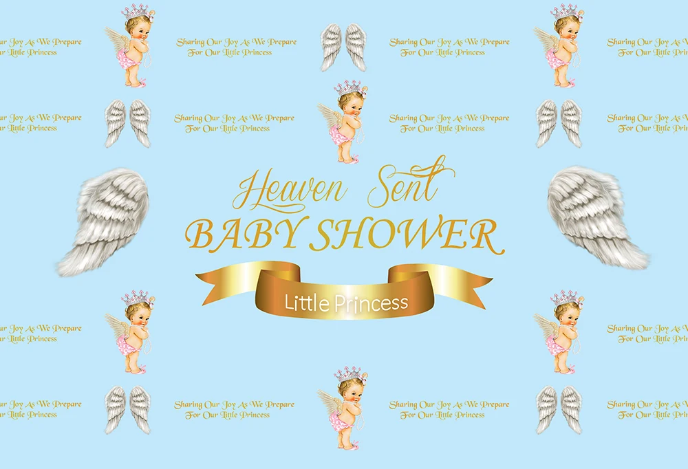 Fondos de fotografía para Baby Shower de recién nacido, telón de fondo para fotografía de ala de Ángel, cabina de princesa pequeña, tela de vinilo para estudio 771