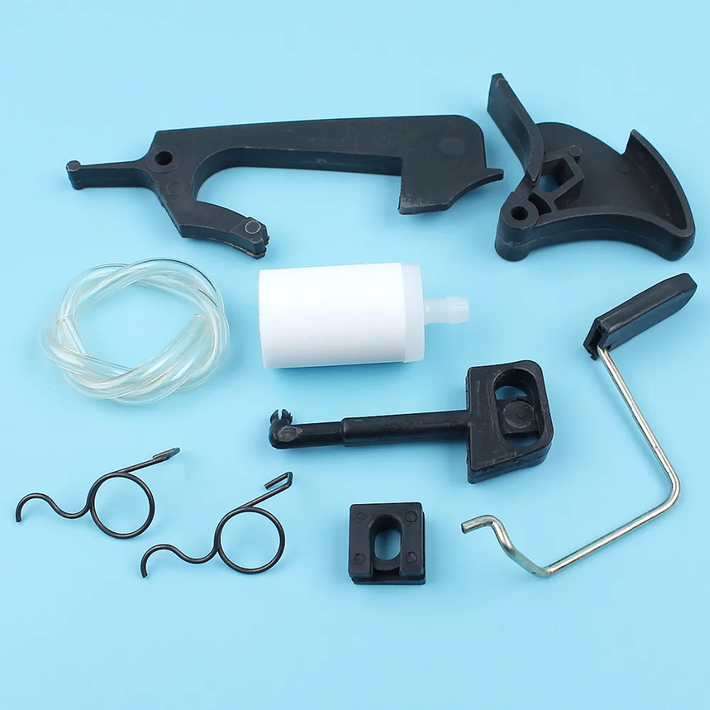 Throttle Trigger Choke Rod Lever Arm Spring Kit For Husqvarna 136 137 141 142 36 41 Chainsaw Fuel Line Filter