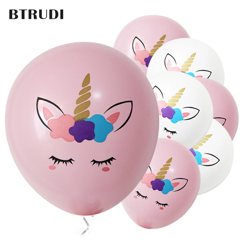 

BTRUDI Colorful unicorn printed balloons 10 inch wedding arrangem birthday decoration kids birthday party supplies air balloon