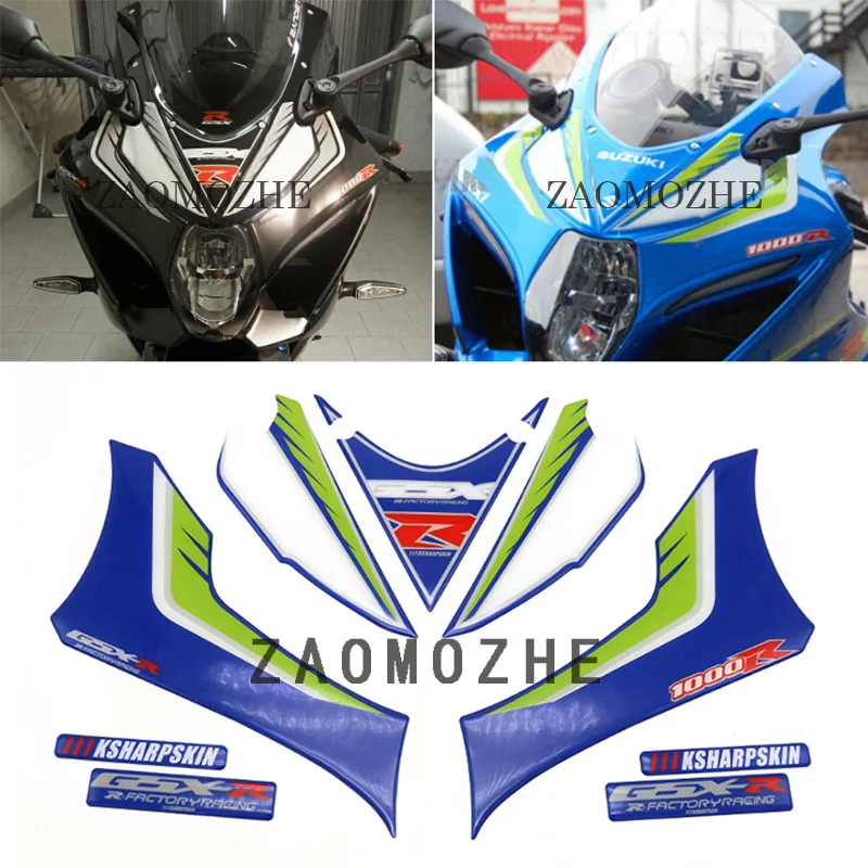 

For Suzuki GSXR1000 GSX-R 1000 2017 Motorcycle Front Fairing Motor Number Board 3D Gel Protector Tank Knee Section Paint pad