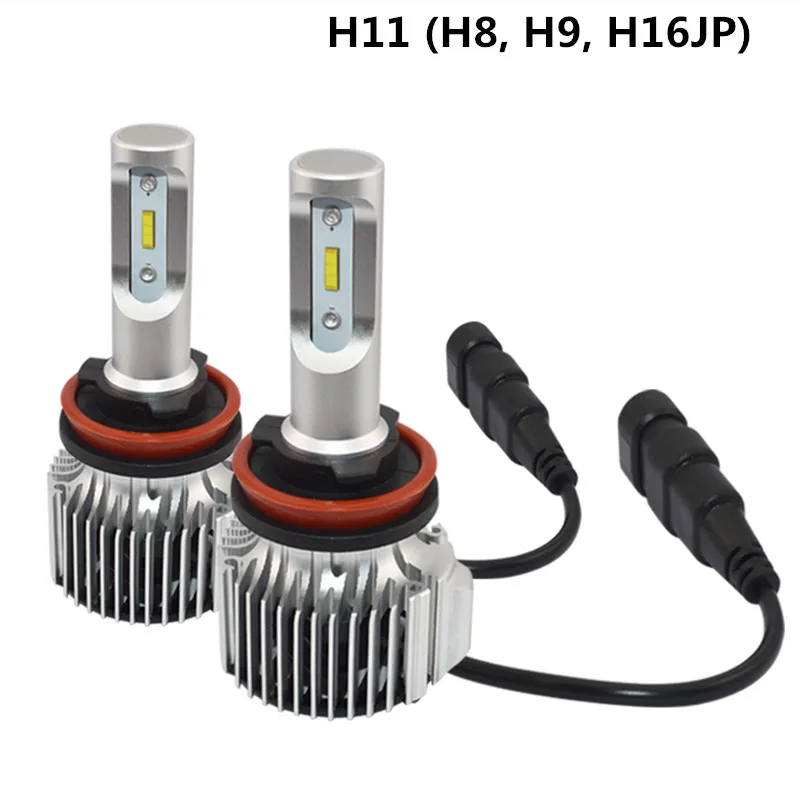 

Pair V1 Sery!80W H8/H9/H11 PGJ19-2 Turbo 360 Degree Beam Car LED Headlamps Refit Lights Low Beam Bulb Waterproof XENONWHITE