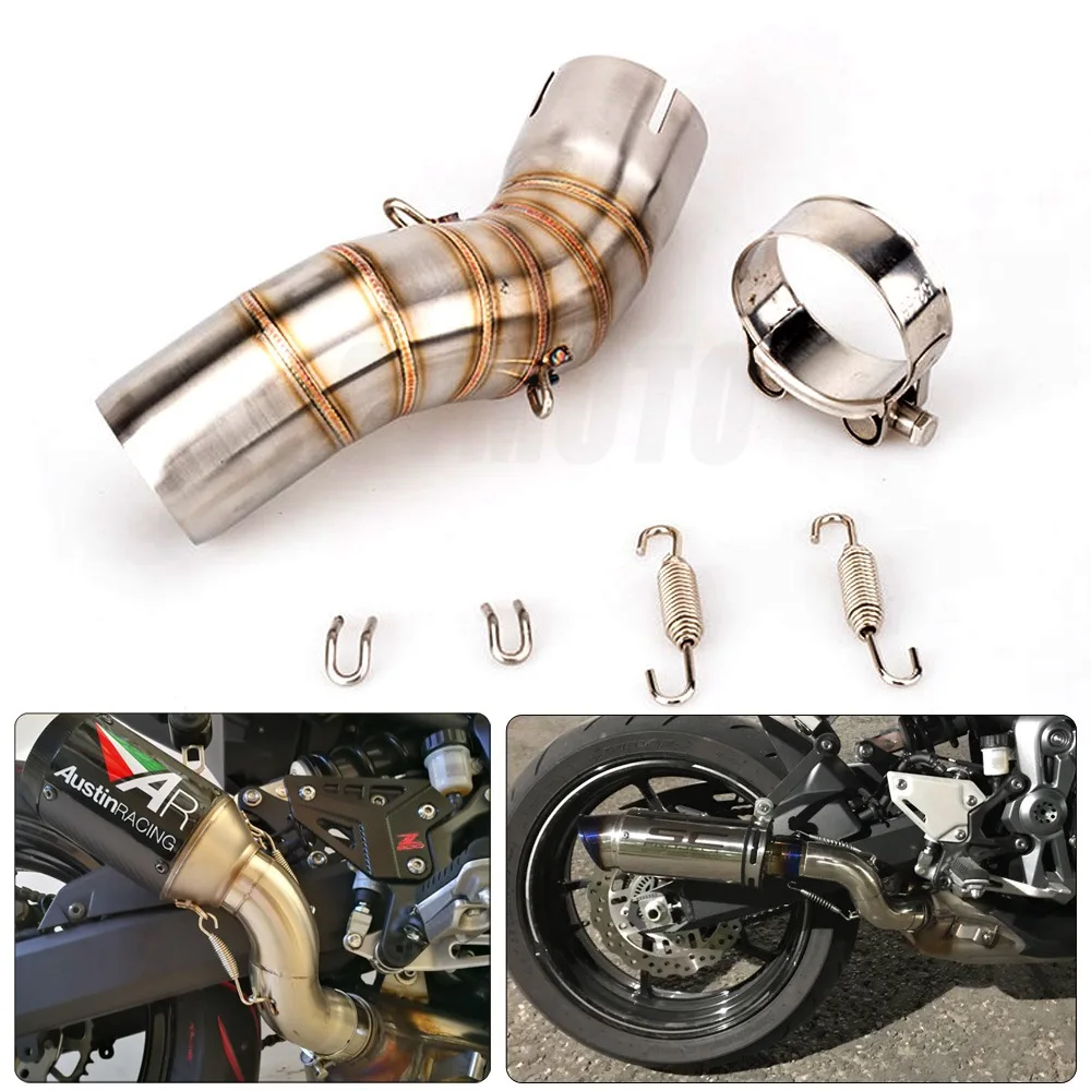 

Motorcycle Exhaust Muffler Middle Link Pipe Accessories For Kawasaki Z900 2017 2018 Z900 A2 2018 Z 900 Slip-on