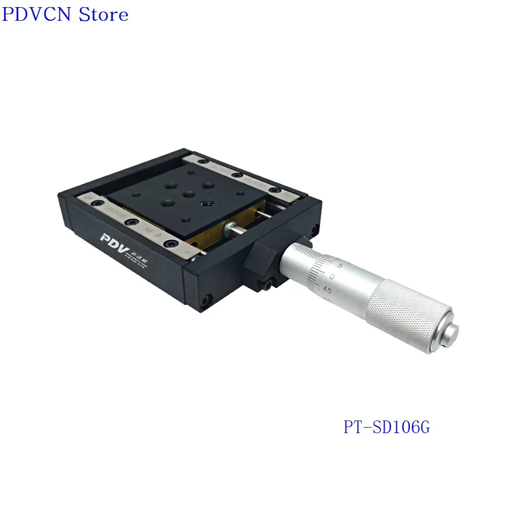 PT-SD106G X Axis Manual Linear Stage, Manual Displacement Station, Optical Sliding Table, Manual Platform, 25mm Travel