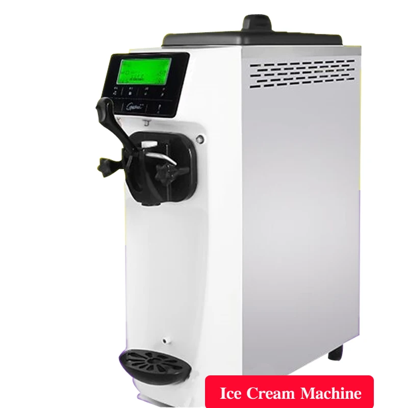 Commercial desktop soft ice cream machine small stainless steel ice cream machine soft ice cream maker 12-16L/h 220V 1PC