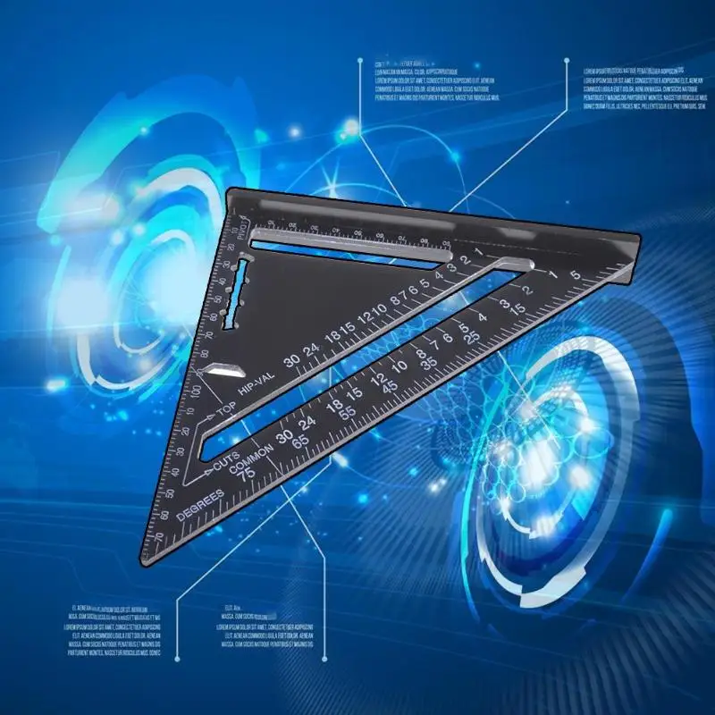 MIRUI 7/12 inch Triangle Angle Ruler Protractor Woodworking Measurement Tool Quick Read Square Layout Gauge Measuring Tool