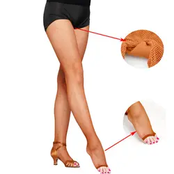 Women Sexy Latin Dance Tights Mesh Pantyhose Slim Dance Latin Toe Fishnet Stockings Black Brown Skin Dancer Professional Hosiery