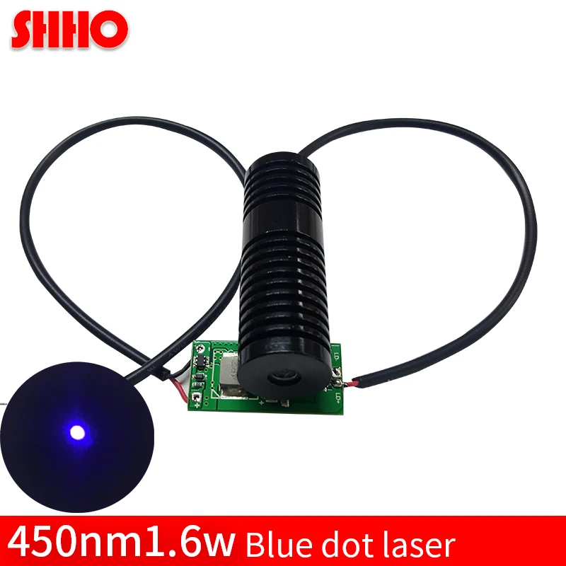 High power 450nm 1.6w blue dot laser module adjustable spot long distance launch sight blue light pointer free shipping