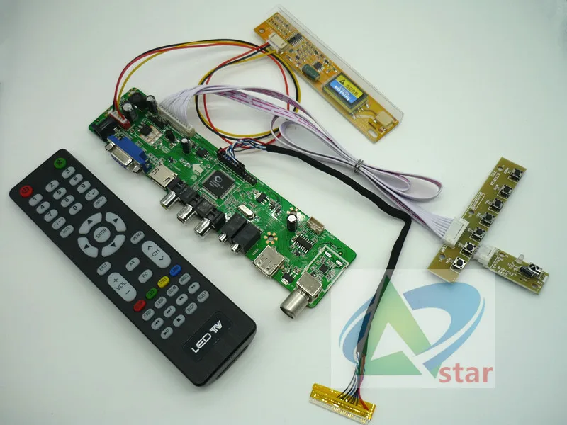 

TV+HDMI+VGA+AV+USB+AUDIO TV LCD driver board 15.2" B152EW01-V0 1280*854 LCD controller board DIY kits