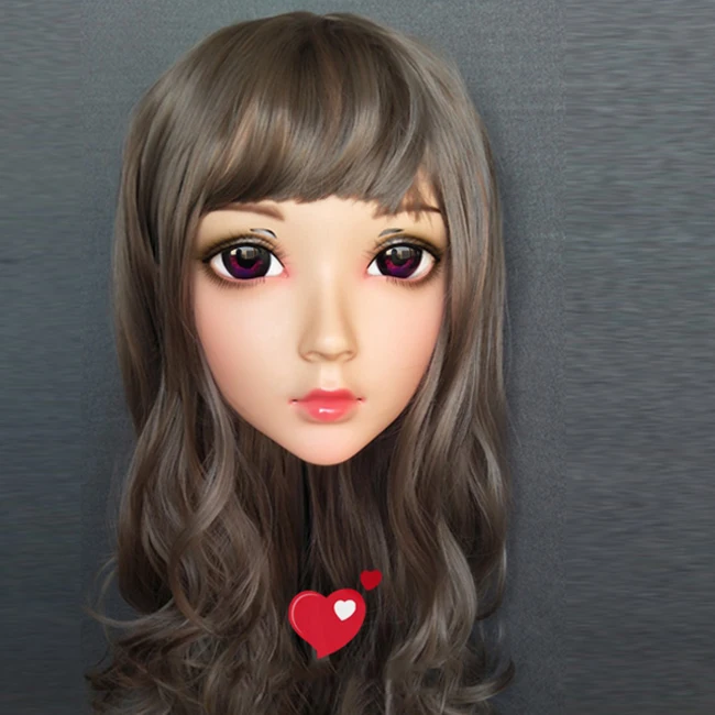 

(Wei-02) Gurglelove Female Sweet Girl Resin Half Head Kigurumi BJD Mask Cosplay Japanese Anime Role Lolita Mask Crossdress Doll