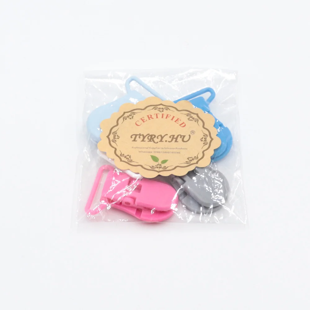 TYRY.HU 5Pcs Multicolor Multifunction Gourd Shape Pacifier Clips Anti-Off Dummy Soother Clip Non-Toxic&Tasteless Baby Can Chew
