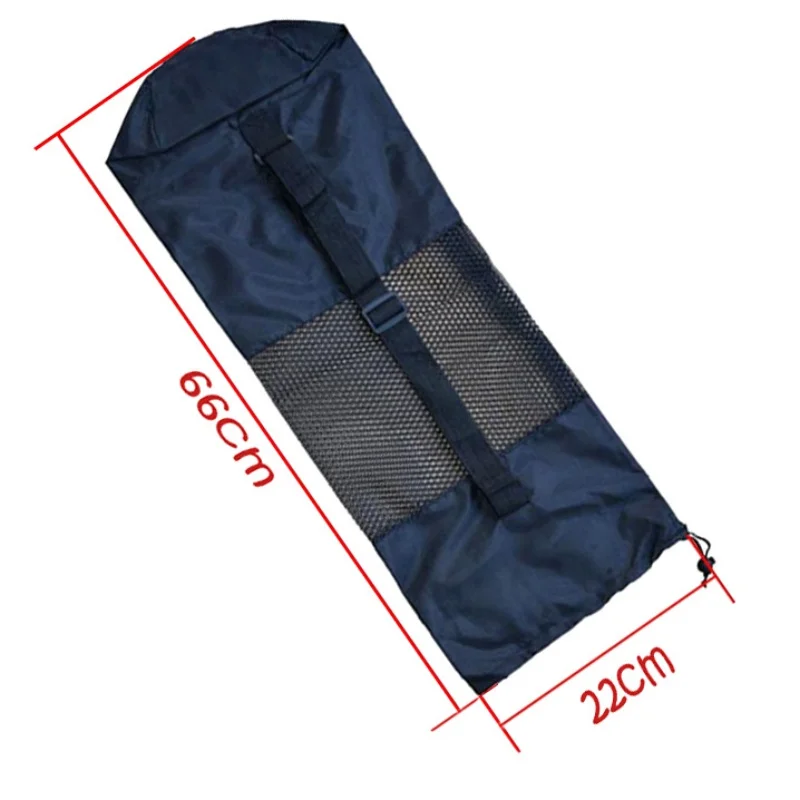 66 * 22cm Yoga Mat Bag Convenience Black Portable Case Nylon Pilates Carrier Mesh Adjustable Strap Yoga Tool (mat not including)