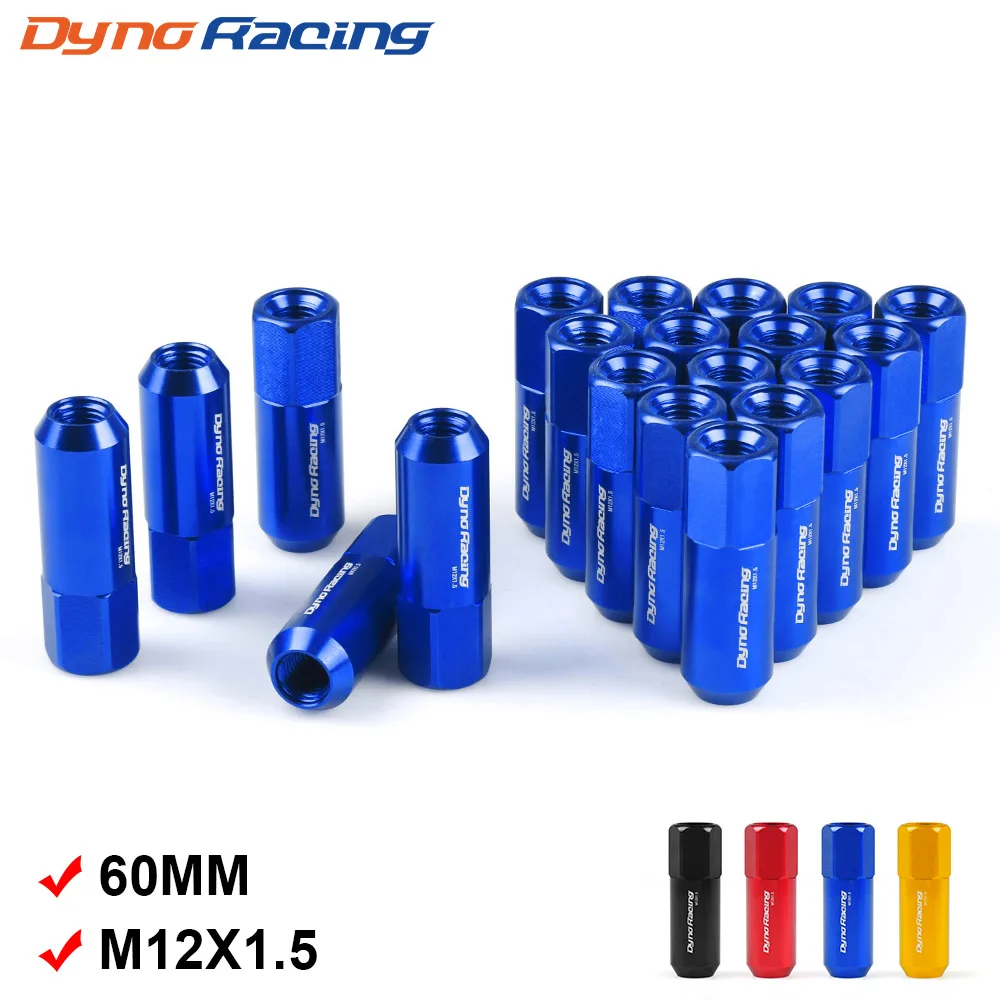 Dynoracing 60MM M12*1.5 Wheel Nuts New 20PCS Racing Lug Wheel Nuts Screw Aluminum Lug Nut  M12X1.5 BX100442