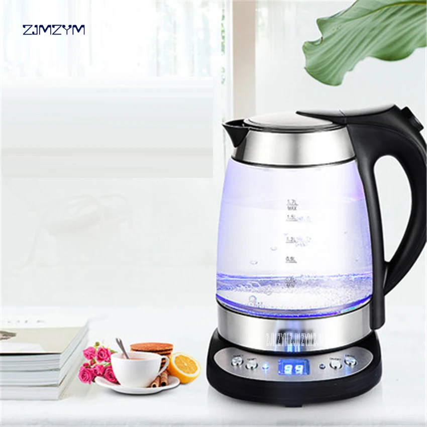 

Electric kettle with thick glass curing pot of automatic temperature control Electric kettles 1.7L Underpan Heating MD-315T 220V