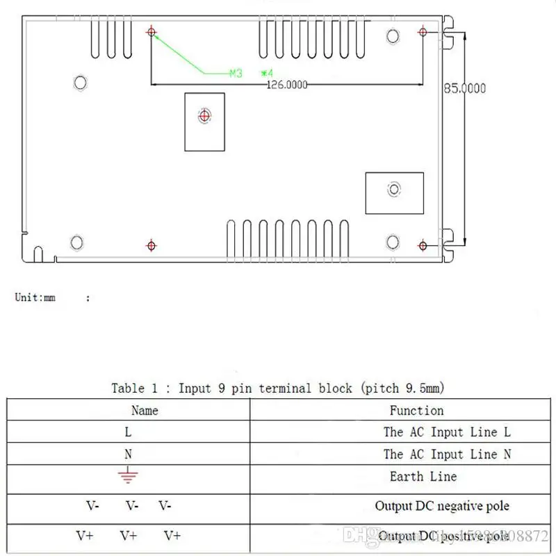 CE certification ultra-thin LED display power YY-D-200-5 switchable input voltage 220v/110v stable operation output  5V40A