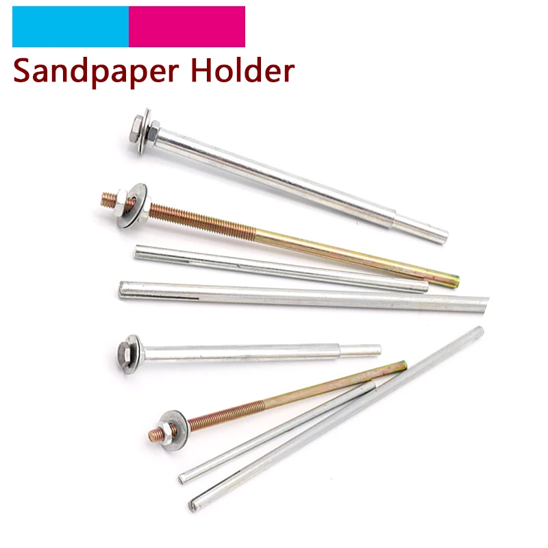 1pcs 6mm Sandpaper Clamp Rod Holder Polishing Rod Screw Head Sanding Holder Root For woodworking Carving Tools