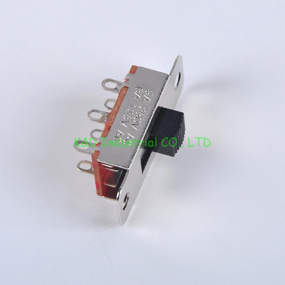 10 stücke Mini Miniatur AUF-WEG-AUF Rutsche Schalter DPDT 6pin Solder Tags Volumen Control DIY