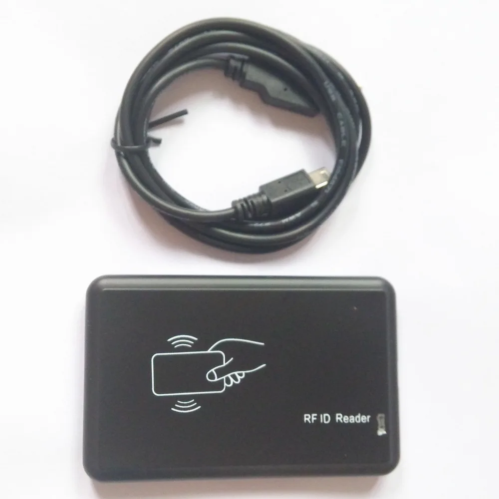 

High Quality 13.56MHZ 8 Hex New Security Black RFID USB IC Card Reader
